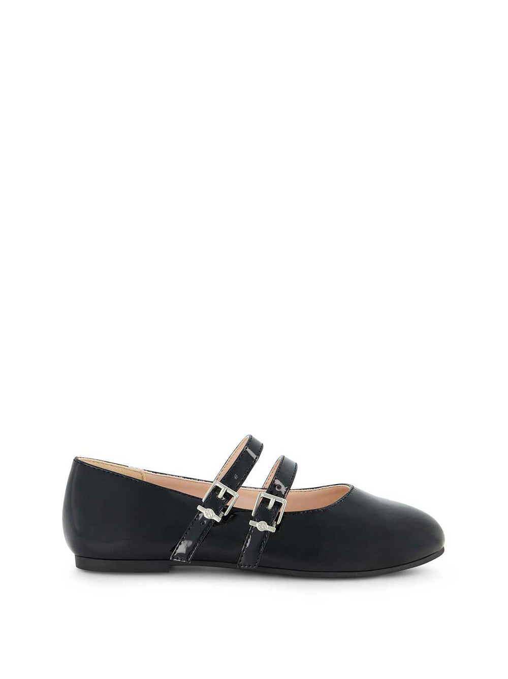 Women Little Girls' Amy Double Strap Ballet Flat - Black | Jessica Simpson