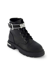 Women Little Girls' Rosa Brooch Boot - Black | Jessica Simpson