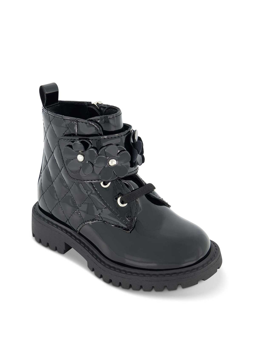 Women Toddler Daria Flower Moto Boot - Black | Jessica Simpson