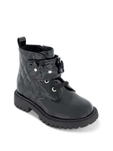 Women Toddler Daria Flower Moto Boot - Black | Jessica Simpson