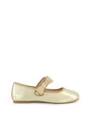 Women Little Girls' Amy Crystal Bow Ballet Flat - Gold | Jessica Simpson