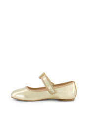 Women Little Girls' Amy Crystal Bow Ballet Flat - Gold | Jessica Simpson