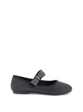 Women Little Girls' Amy Crystal Bow Ballet Flat - Black | Jessica Simpson