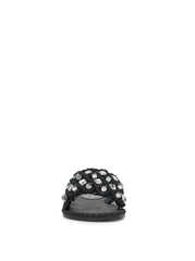 Women Brennara Flat Sandal - Black | Jessica Simpson