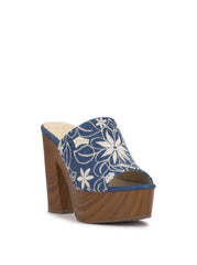 Women Shelbie Platform Slide - Floral Denim | Jessica Simpson