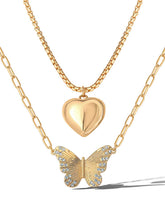 Accessories Butterfly Heart Layered Necklace | Jessica Simpson