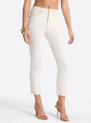 Women Harmony Straight High Rise Jeans - Ecru | Jessica Simpson
