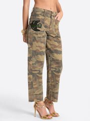 Women Relaxed Barrel Jeans - Camo | Jessica Simpson