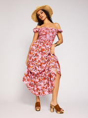 Women Clarice Maxi Dress - Rosebloom Wild Jacobeans | Jessica Simpson