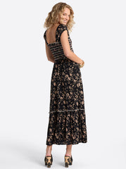 Women Clarice Maxi Dress - Obsidian Wispy Ditsies | Jessica Simpson