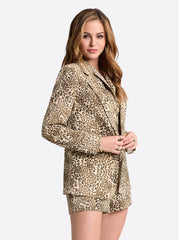 Women Kailani Blazer - Vanilla Ice Petite Leopard | Jessica Simpson