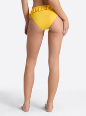 Women Solids Ruffle Bikini Bottom - Tangerine | Jessica Simpson