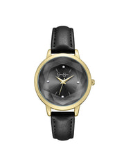 Accessories Faceted Glass Watch - Black | Jessica Simpson