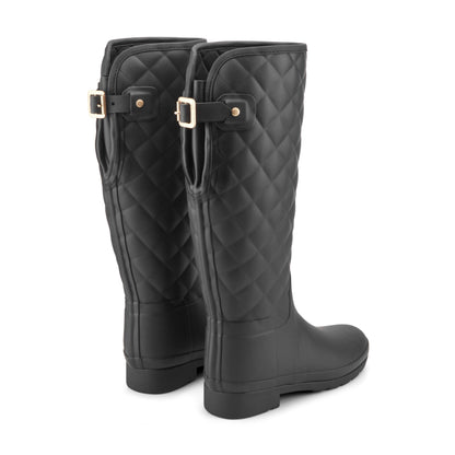 Hunter Boots Refined Adjustable Quilted Slim Fit Tall Rain Boots