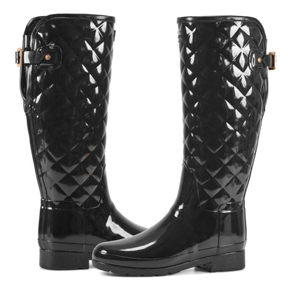 Hunter Boots Refined Adjustable Quilted Slim Fit Tall Rain Boots