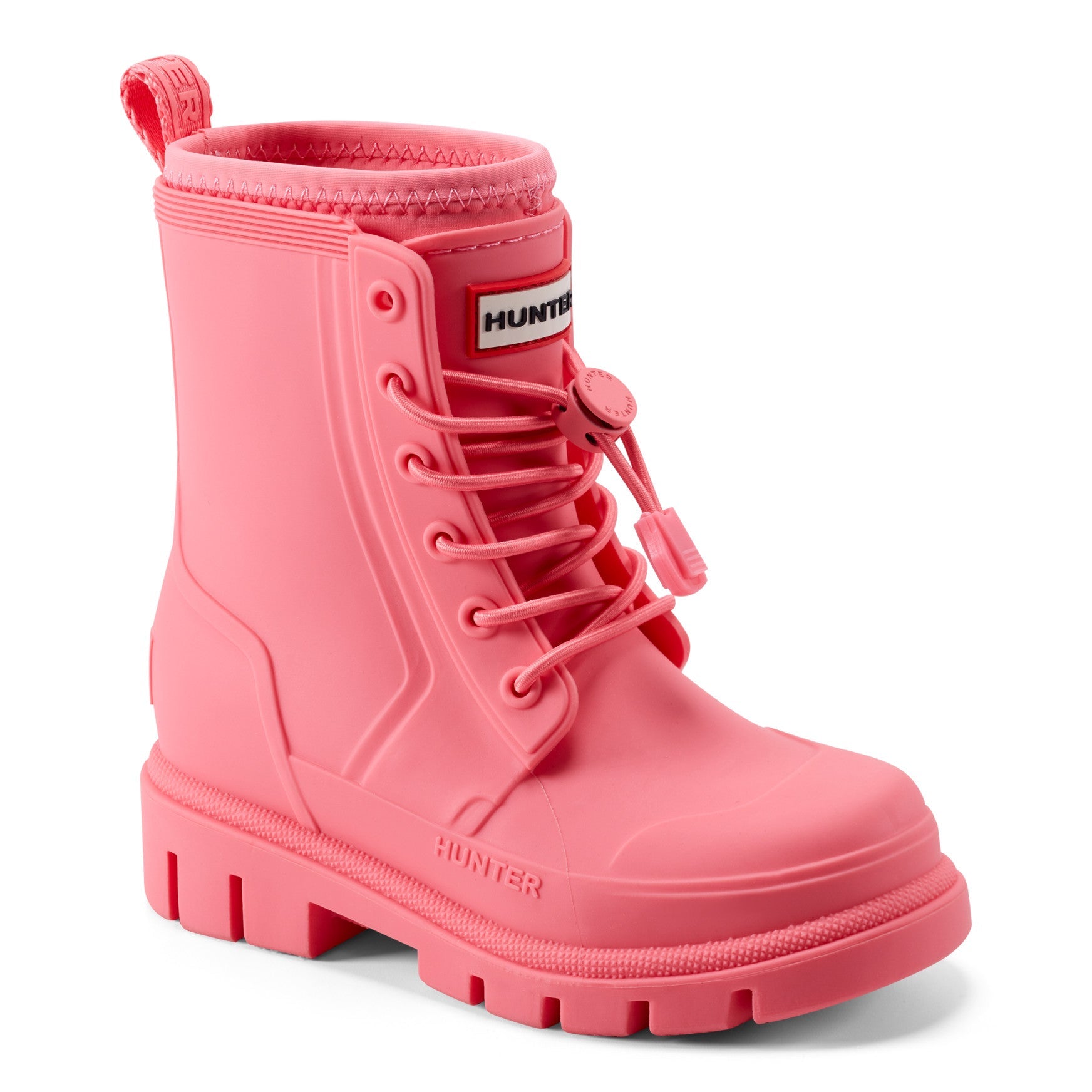 Hunter Boots Little Kids Stamp Lace-Up Waterproof Ankle Boots