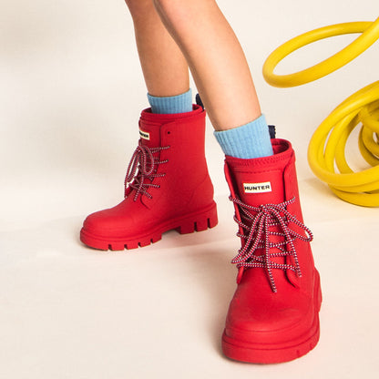 Hunter Boots Big Kids Stomper Lace-up Waterproof Ankle Boots