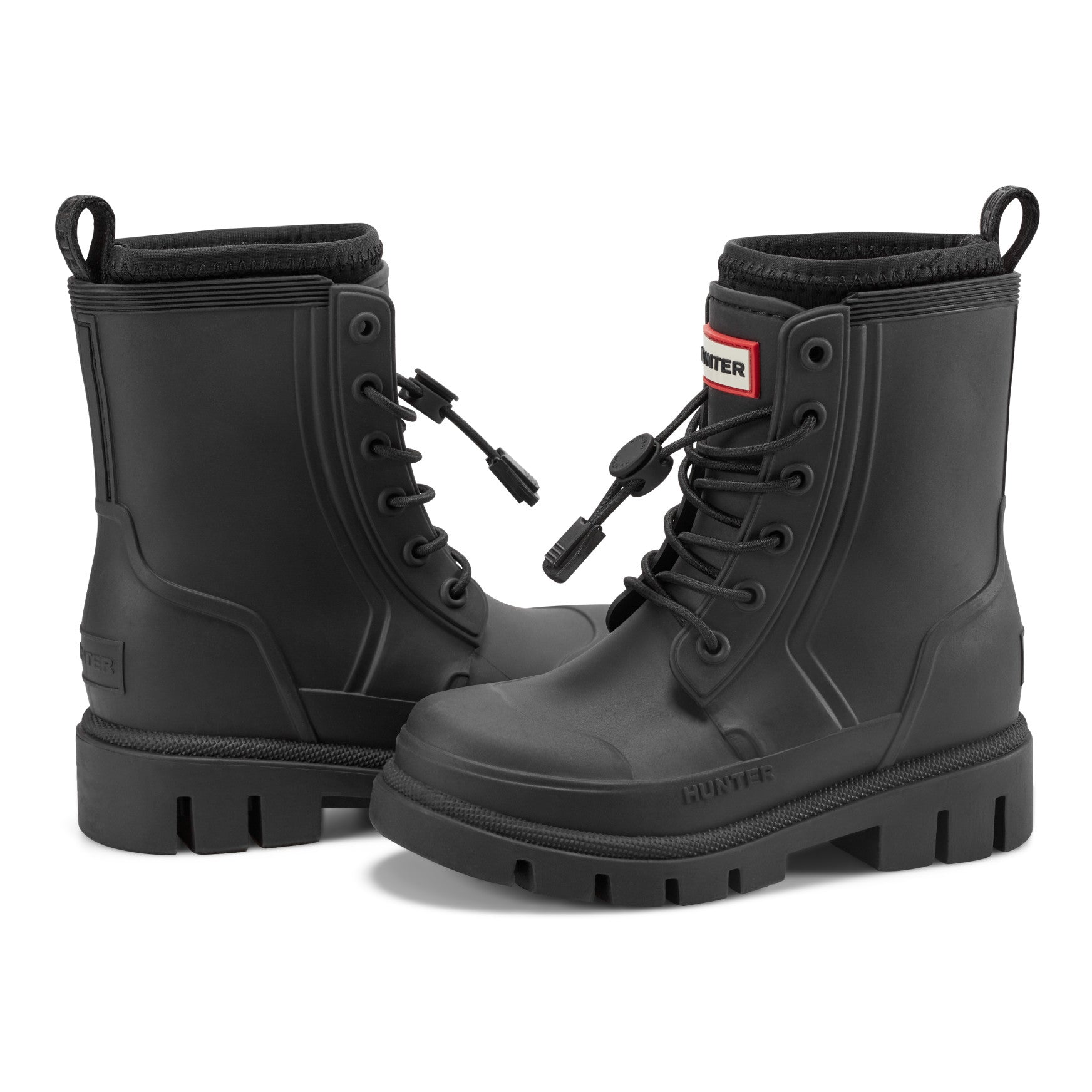 Hunter Boots Little Kids Stamp Lace-Up Waterproof Ankle Boots