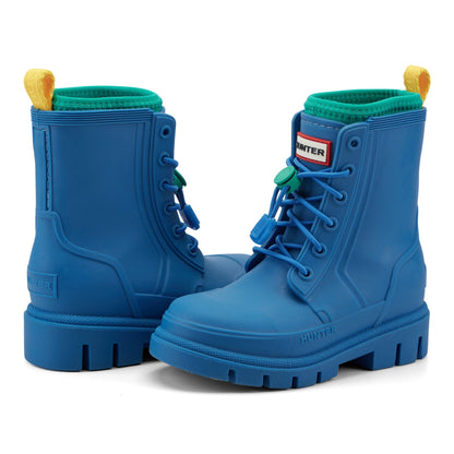Hunter Boots Little Kids Stamp Lace-Up Waterproof Ankle Boots