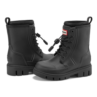 Hunter Boots Little Kids Stamp Lace-Up Waterproof Ankle Boots