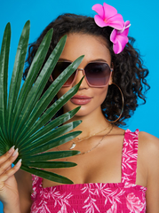 Accessories Geometric Metal Sunglasses - Rose Gold | Jessica Simpson