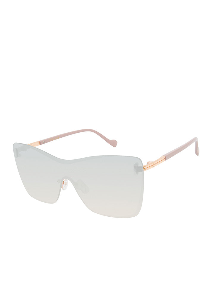 Accessories Glamorous Frameless Shield Sunglasses - Rose Gold | Jessica Simpson