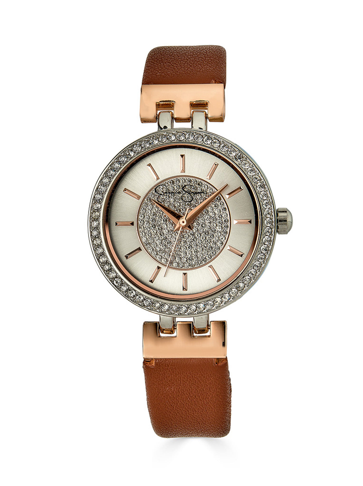 Accessories Two Tone Rose Pave Crystal Watch | Jessica Simpson