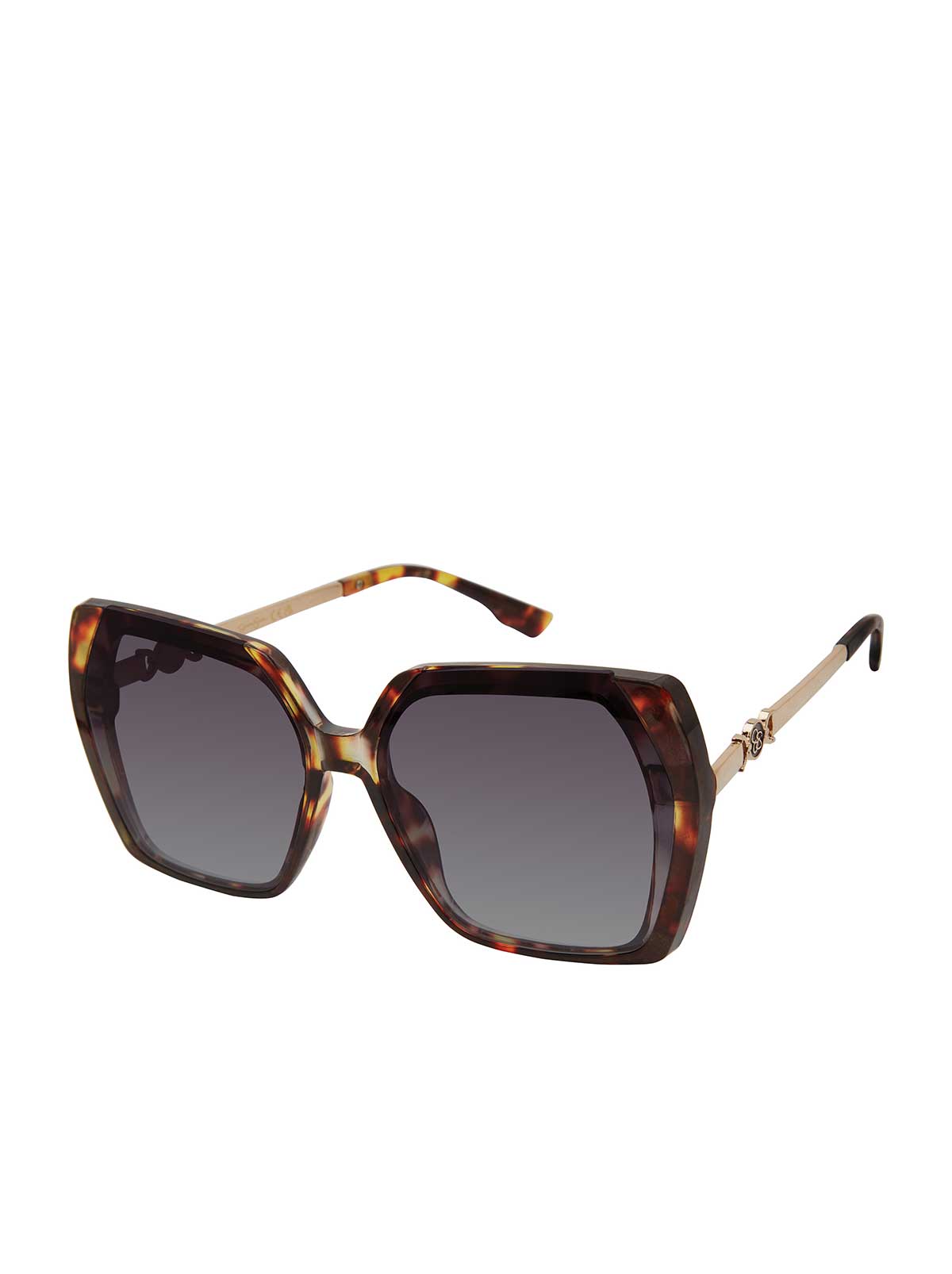 Accessories Geometric Metal Temple Sunglasses - Tortoise | Jessica Simpson