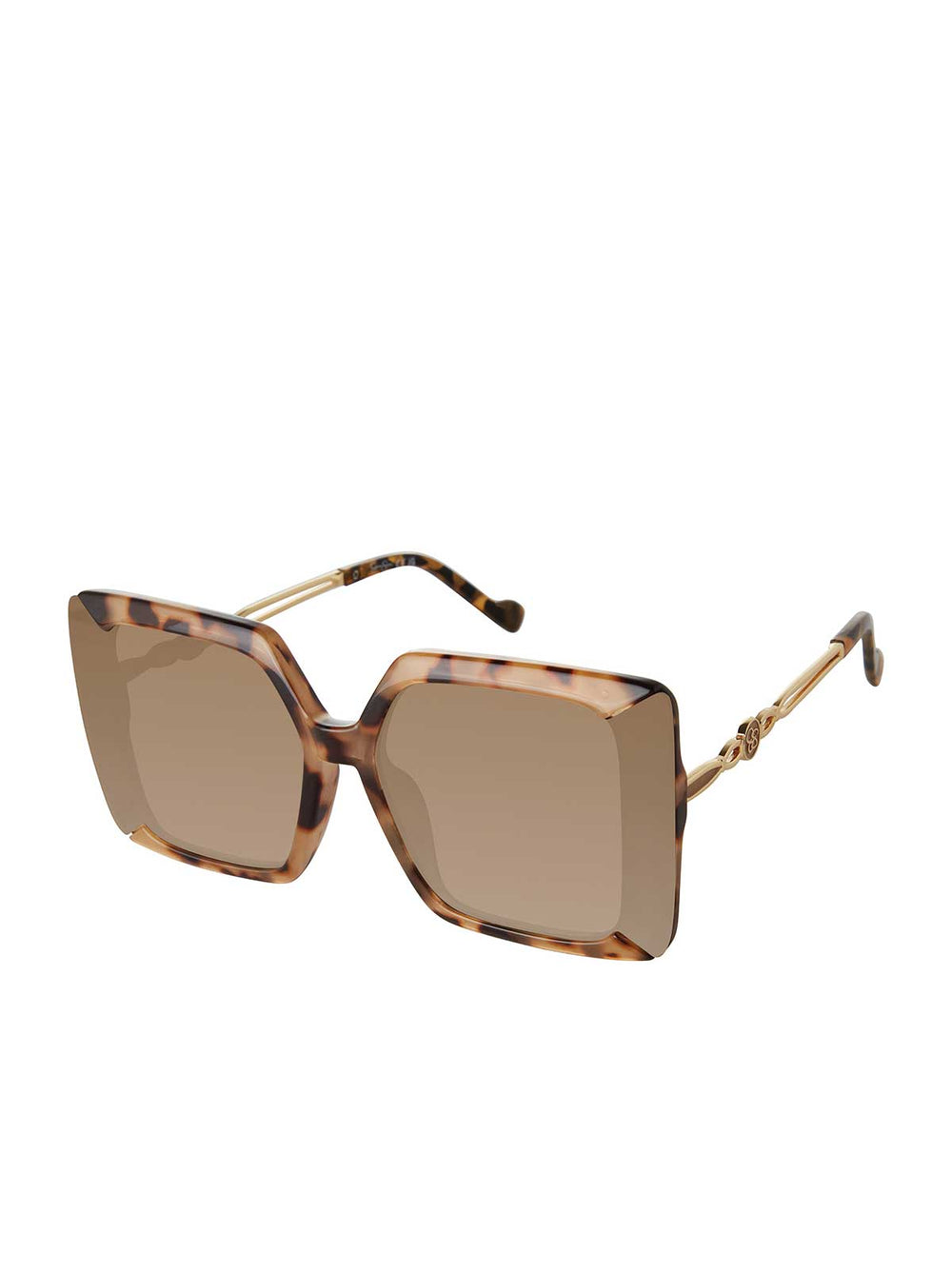 Accessories Glamorous Square Metal Temple Sunglasses - Tortoise | Jessica Simpson