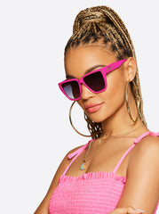 Accessories Star Studded Cat Eye Sunglasses - Fuchsia | Jessica Simpson