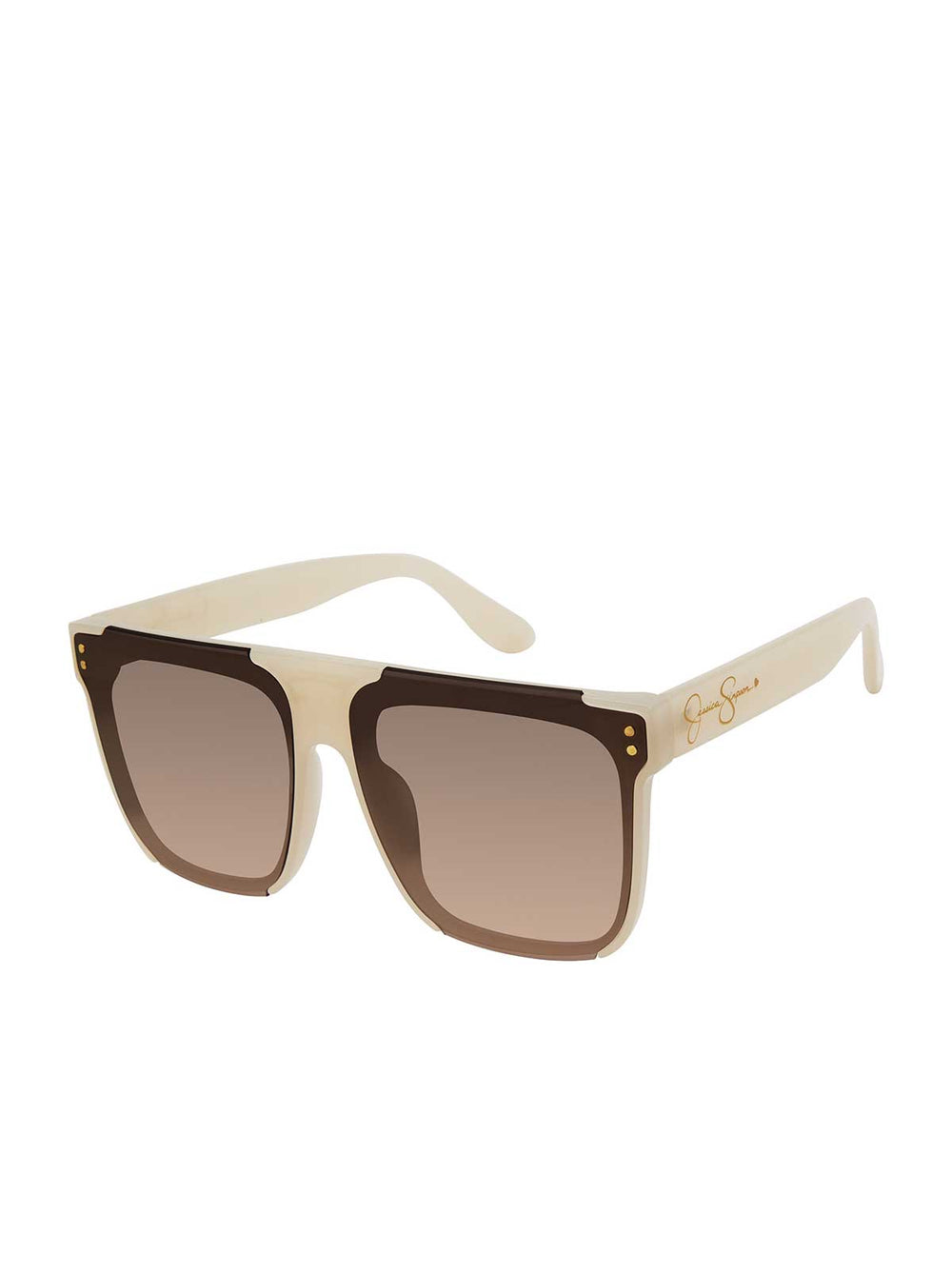 Accessories Oversized Square Sunglasses - Cream | Jessica Simpson