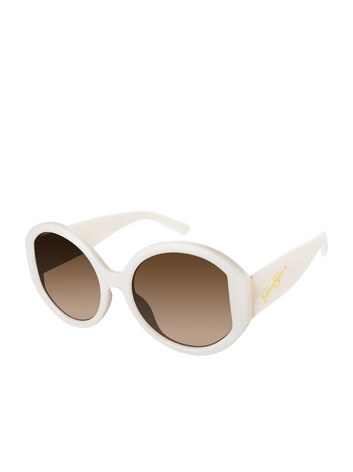 Accessories Oversized Round Sunglasses - Cream | Jessica Simpson