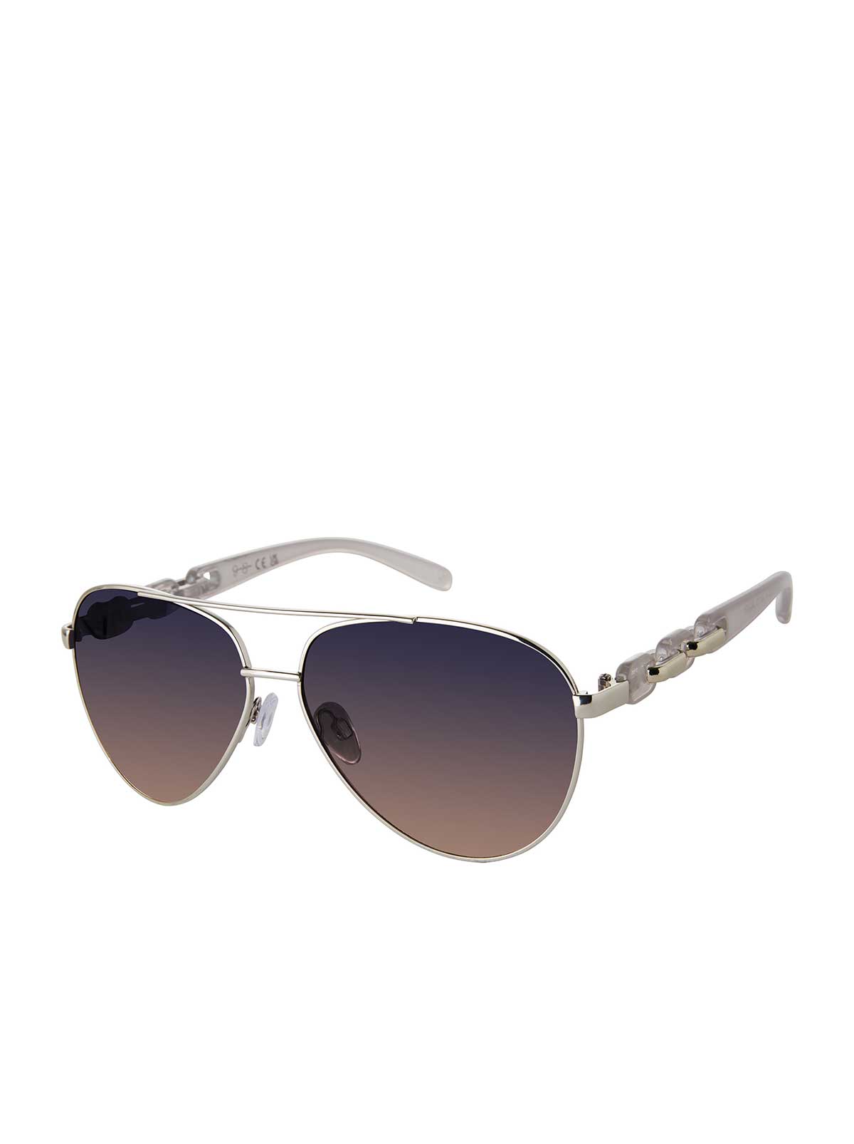 Accessories Metal Aviator Pilot Sunglasses - Silver | Jessica Simpson