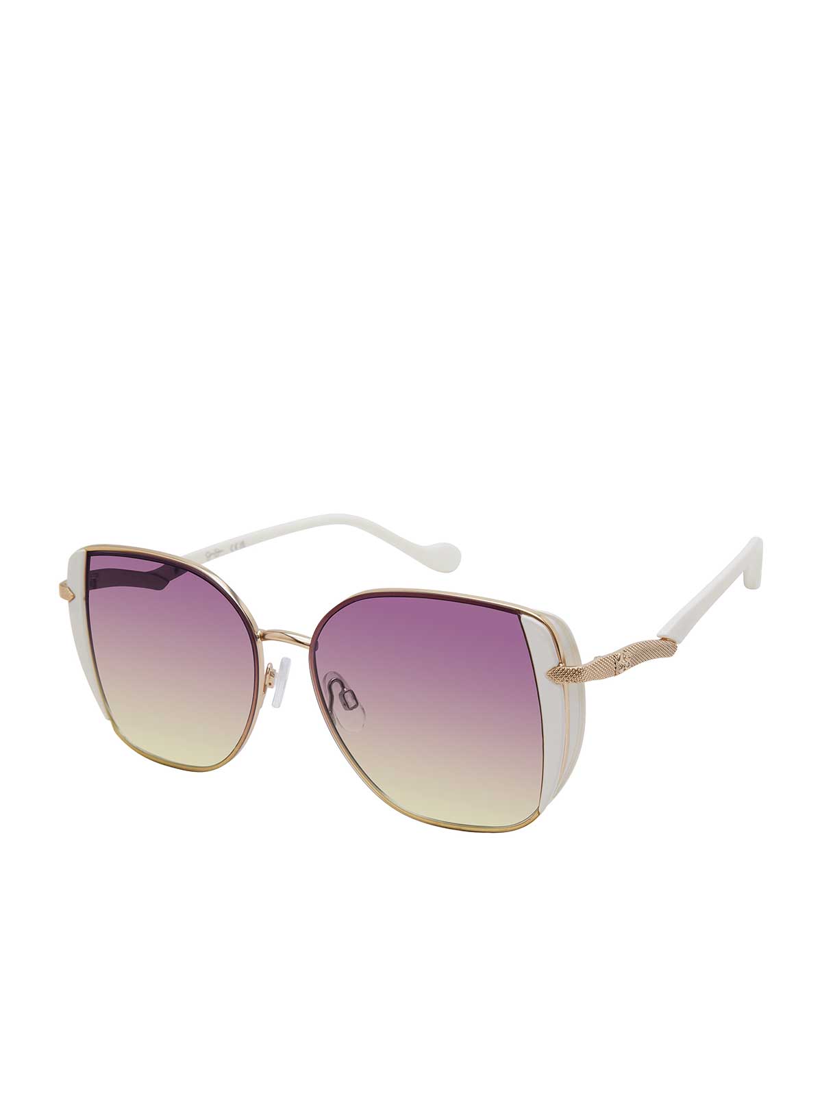 Accessories Metal Shield Butterfly Sunglasses - Gold | Jessica Simpson
