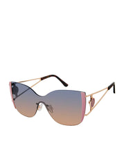 Accessories Metal Cat Eye Shield Sunglasses - Gold & Rose | Jessica Simpson