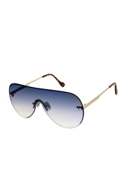 Accessories Rimless Metal Aviator Shield Sunglasses - Gold | Jessica Simpson