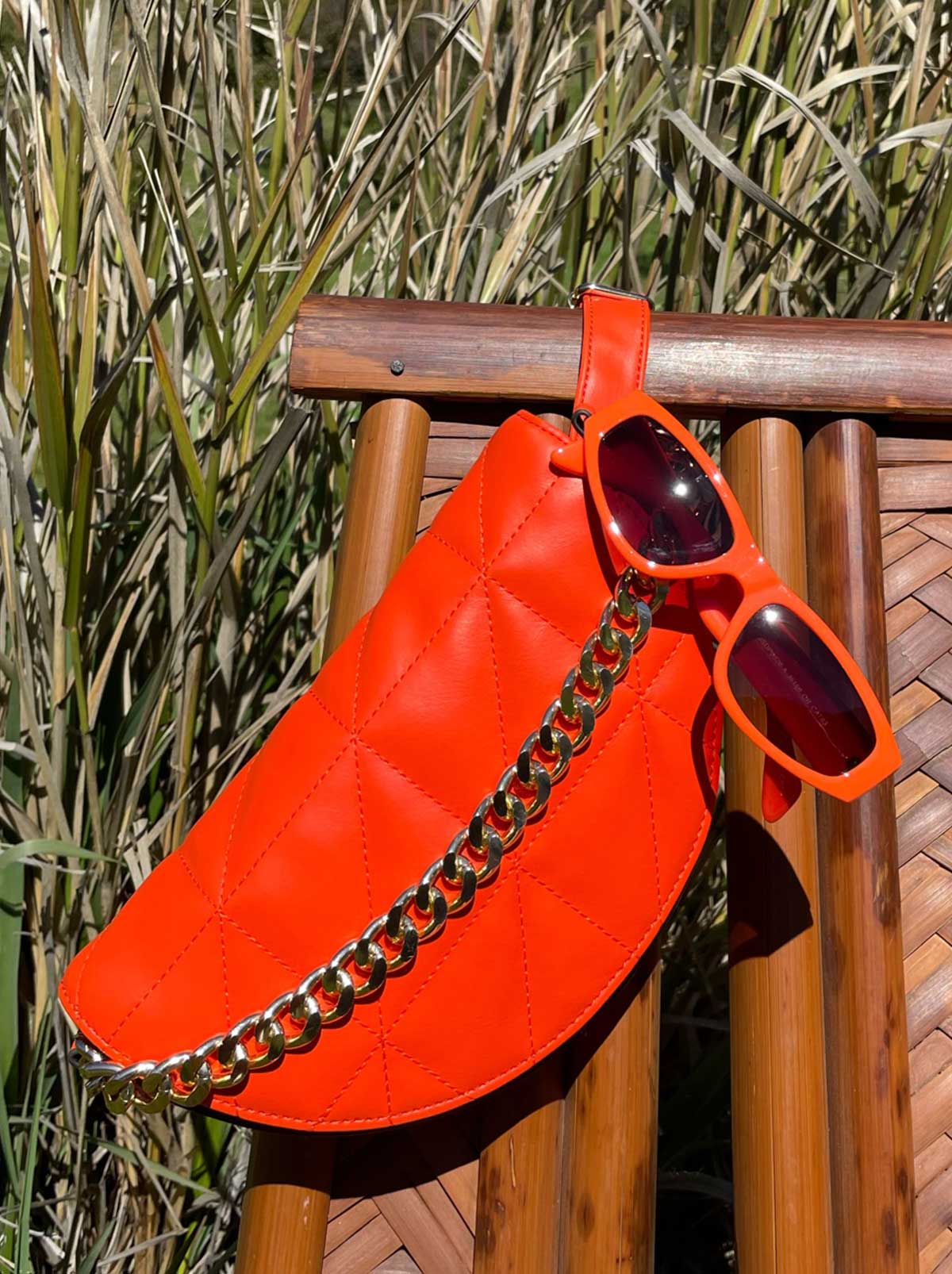 Accessories Vintage Oval Sunglasses - Orange | Jessica Simpson