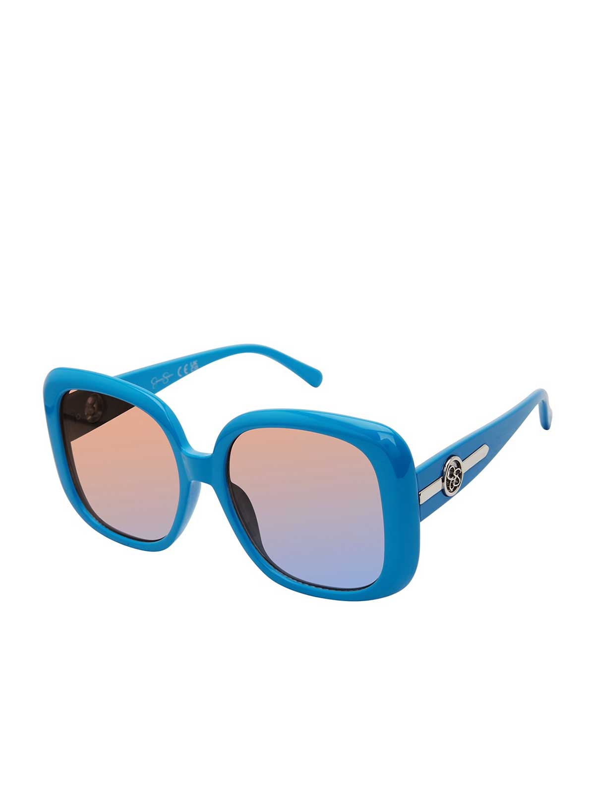 Accessories Retro Rectangular Sunglasses - Blue | Jessica Simpson