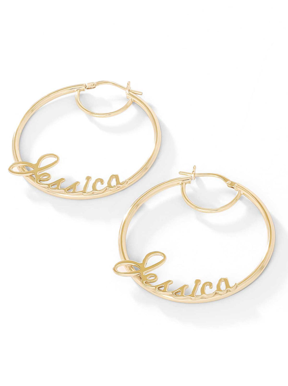 Accessories Personalized Hoop Earrings - 18K Gold | Jessica Simpson