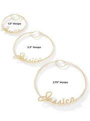 Accessories Personalized Hoop Earrings - 18K Gold | Jessica Simpson
