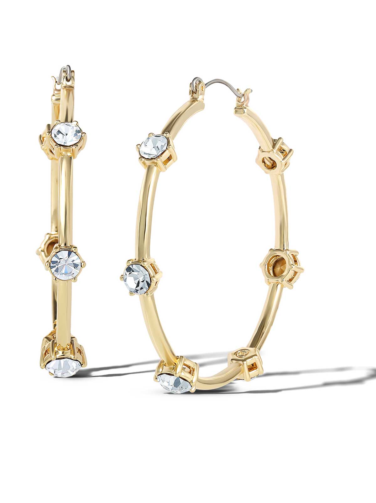 Accessories Large Hoop Crystal Earrings | Jessica Simpson