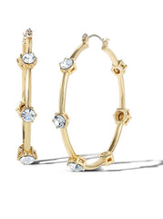 Accessories Large Hoop Crystal Earrings | Jessica Simpson