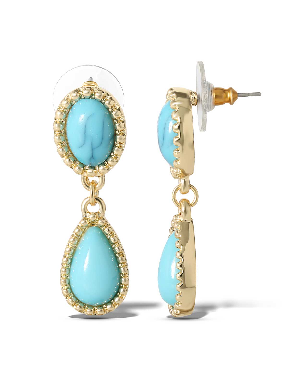 Accessories Turquoise Stone Drop Earrings | Jessica Simpson