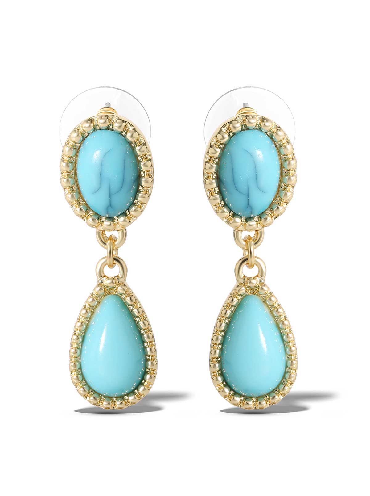 Accessories Turquoise Stone Drop Earrings | Jessica Simpson