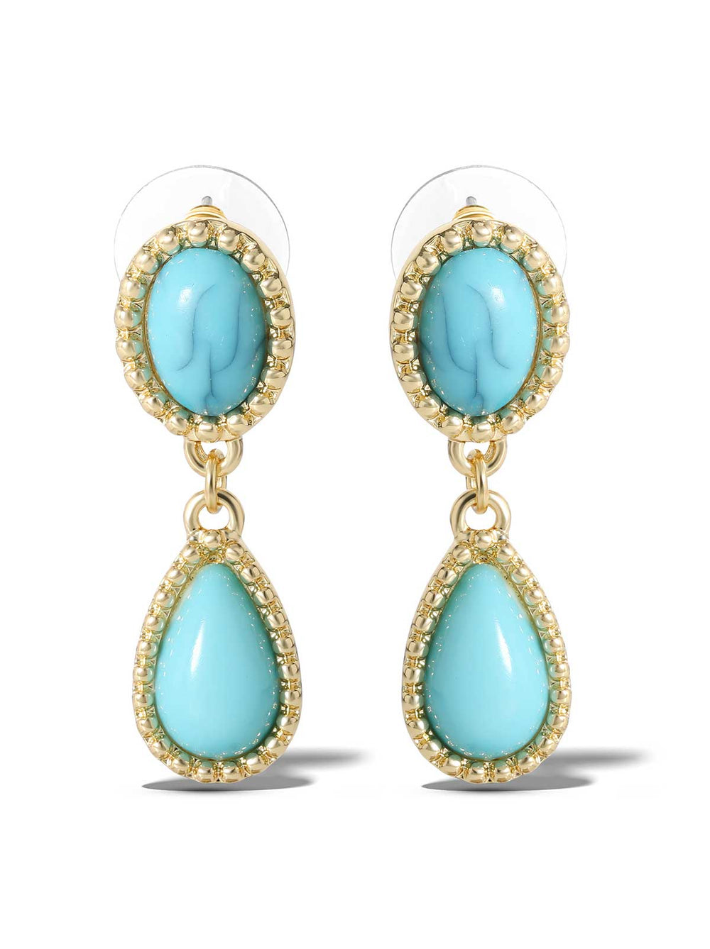 Accessories Turquoise Stone Drop Earrings | Jessica Simpson