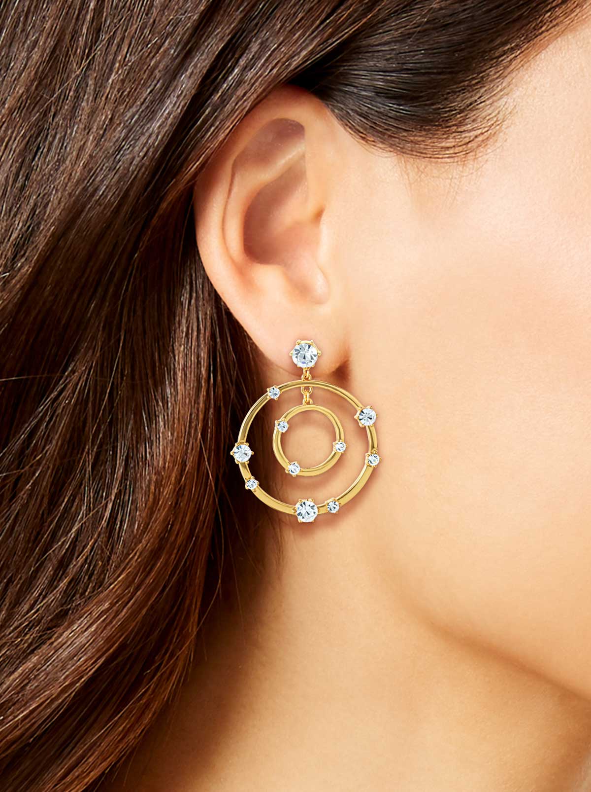 Accessories Orbital Crystal Drop Earrings | Jessica Simpson