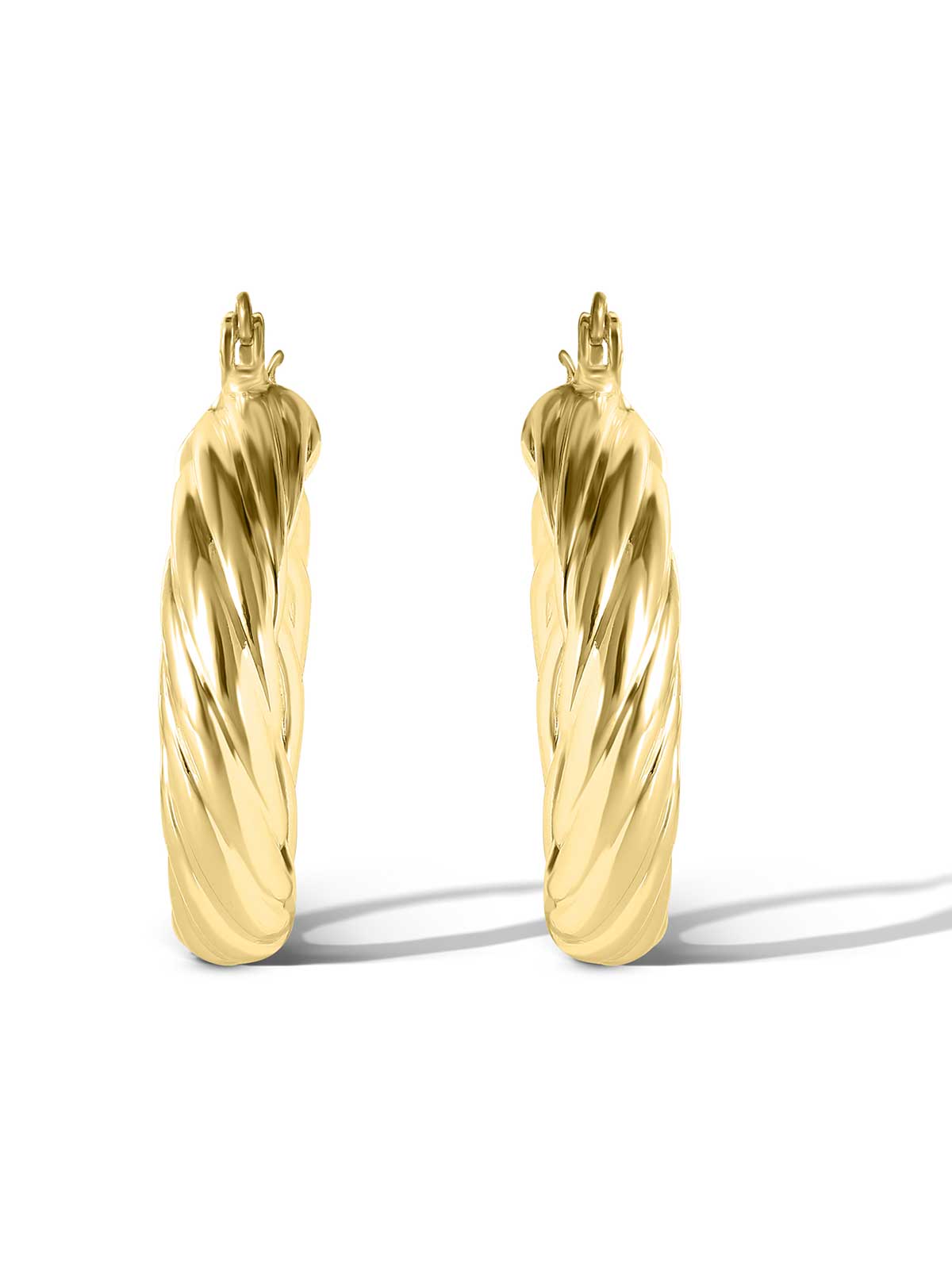Accessories Thick Twisted Hoop Earrings - Gold | Jessica Simpson