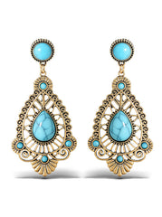 Accessories Turquoise Stone Filigree Earrings | Jessica Simpson