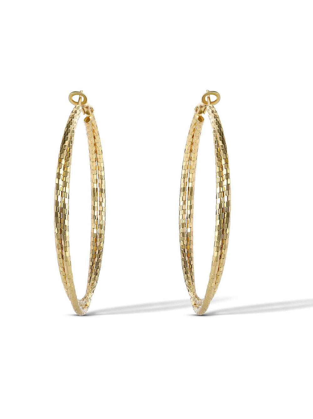 Accessories Double Hoop Faceted Earrings | Jessica Simpson