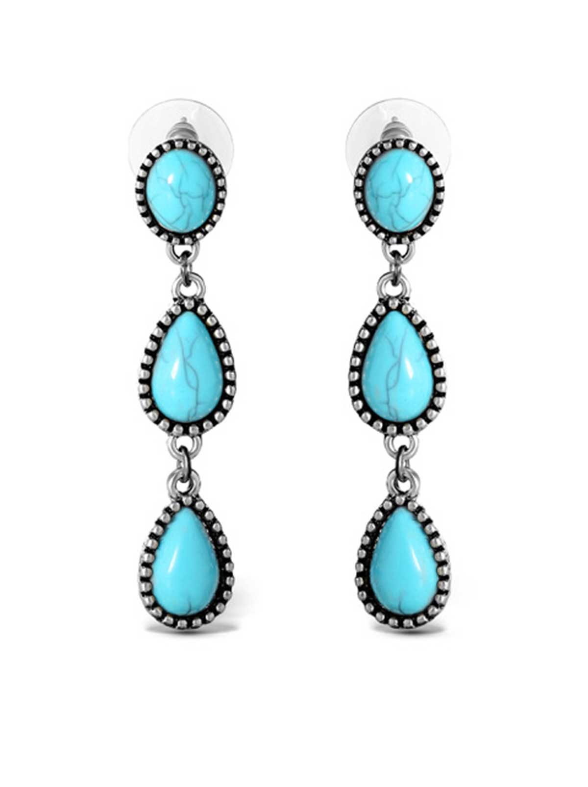 Accessories Three Stone Drop Earrings | Jessica Simpson